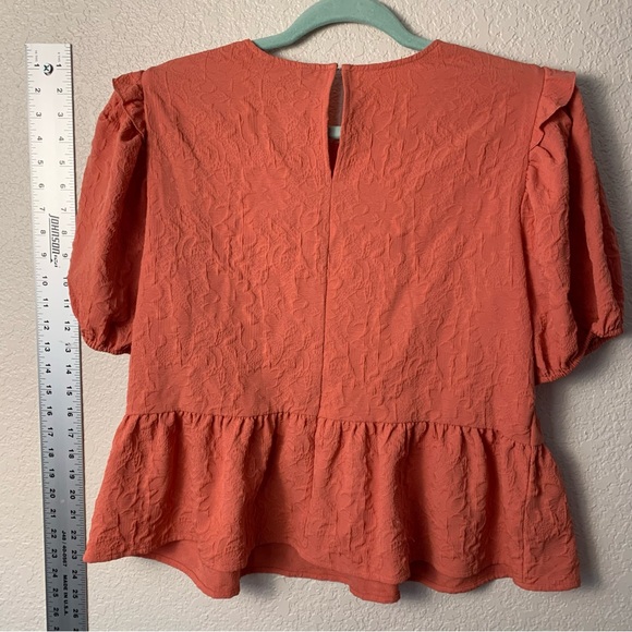 Express Coral Peplum Blouse - Picture 2 of 7